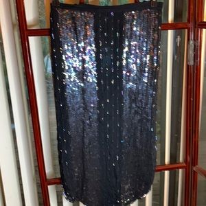 Vintage Black silk chiffon skirt